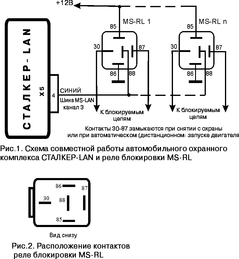 Схема изменения полярности питания на реле